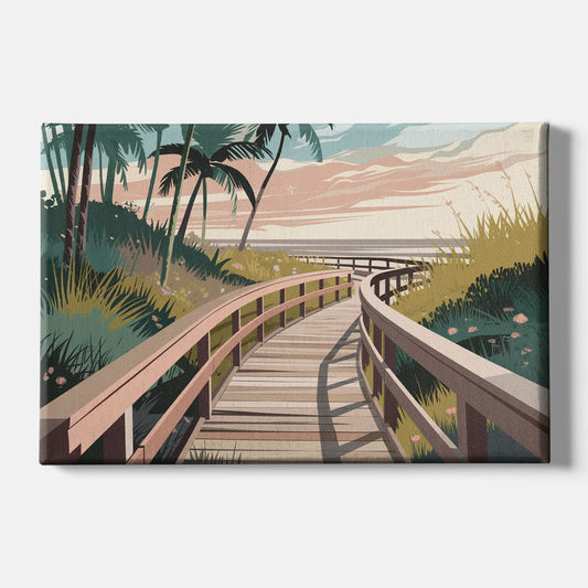 Virginia Beach Boardwalk Bliss - Canvas Wall Art