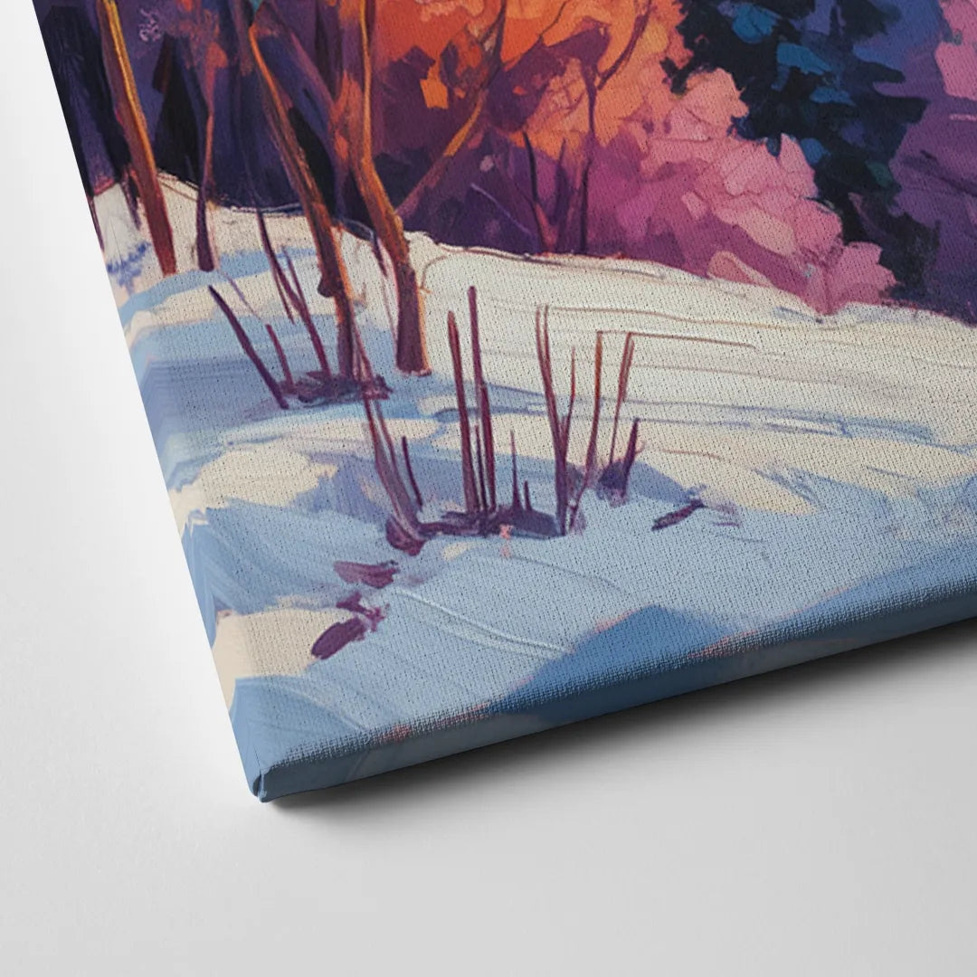 Vancouver Snowy Mountains Canvas Close Up