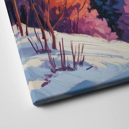 Vancouver Snowy Mountains Canvas Close Up