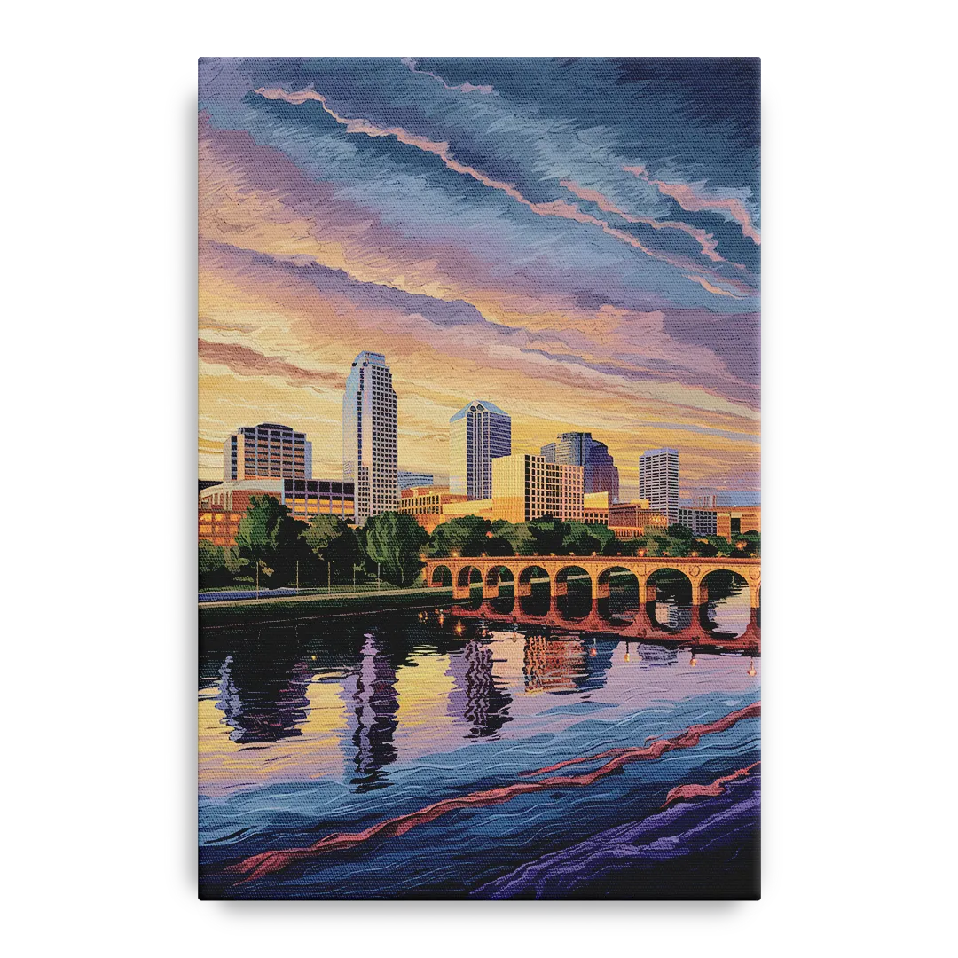 Austin Riverside Reflections - Canvas Wall Art