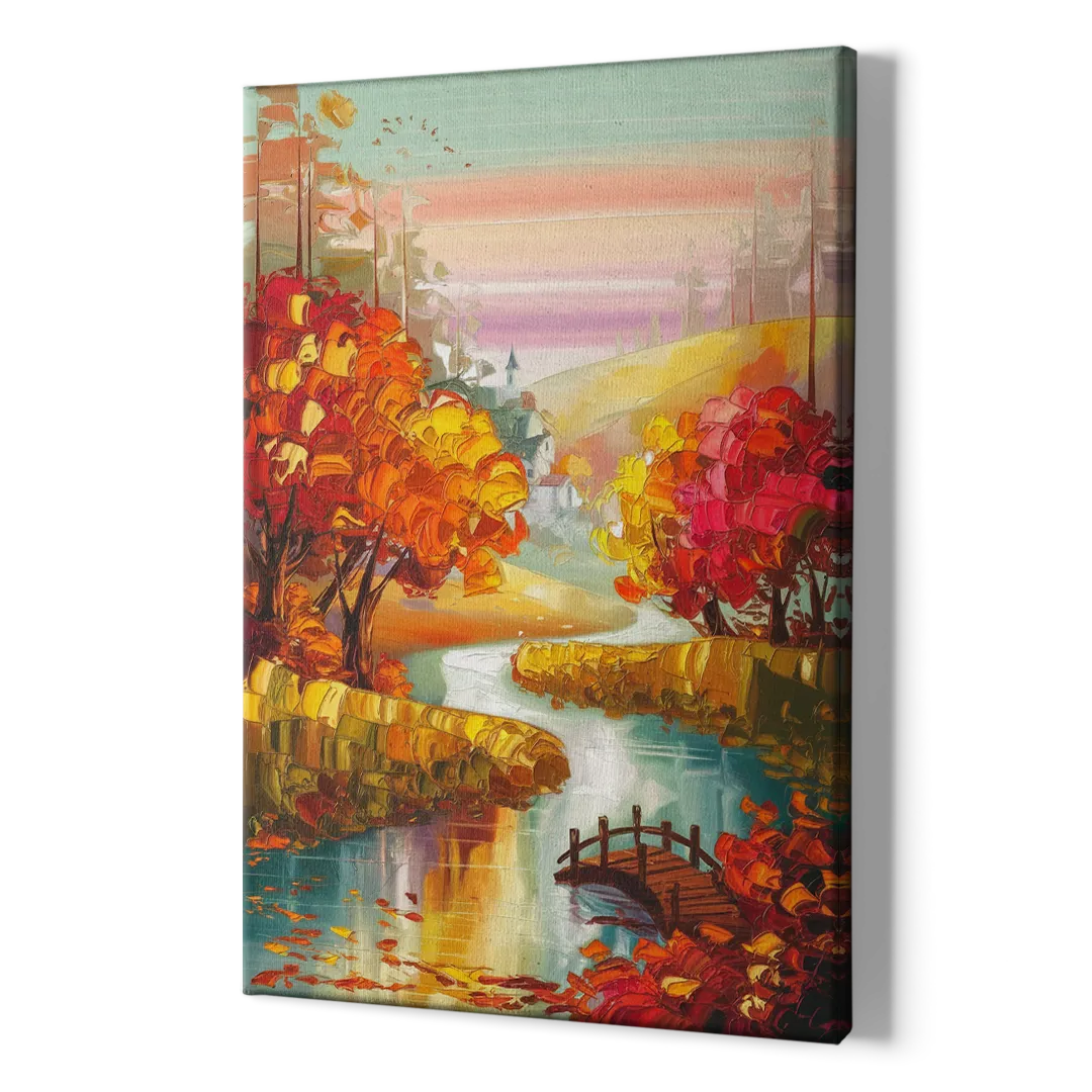New Hope Autumn Landscape - Canvas Print Art Sides