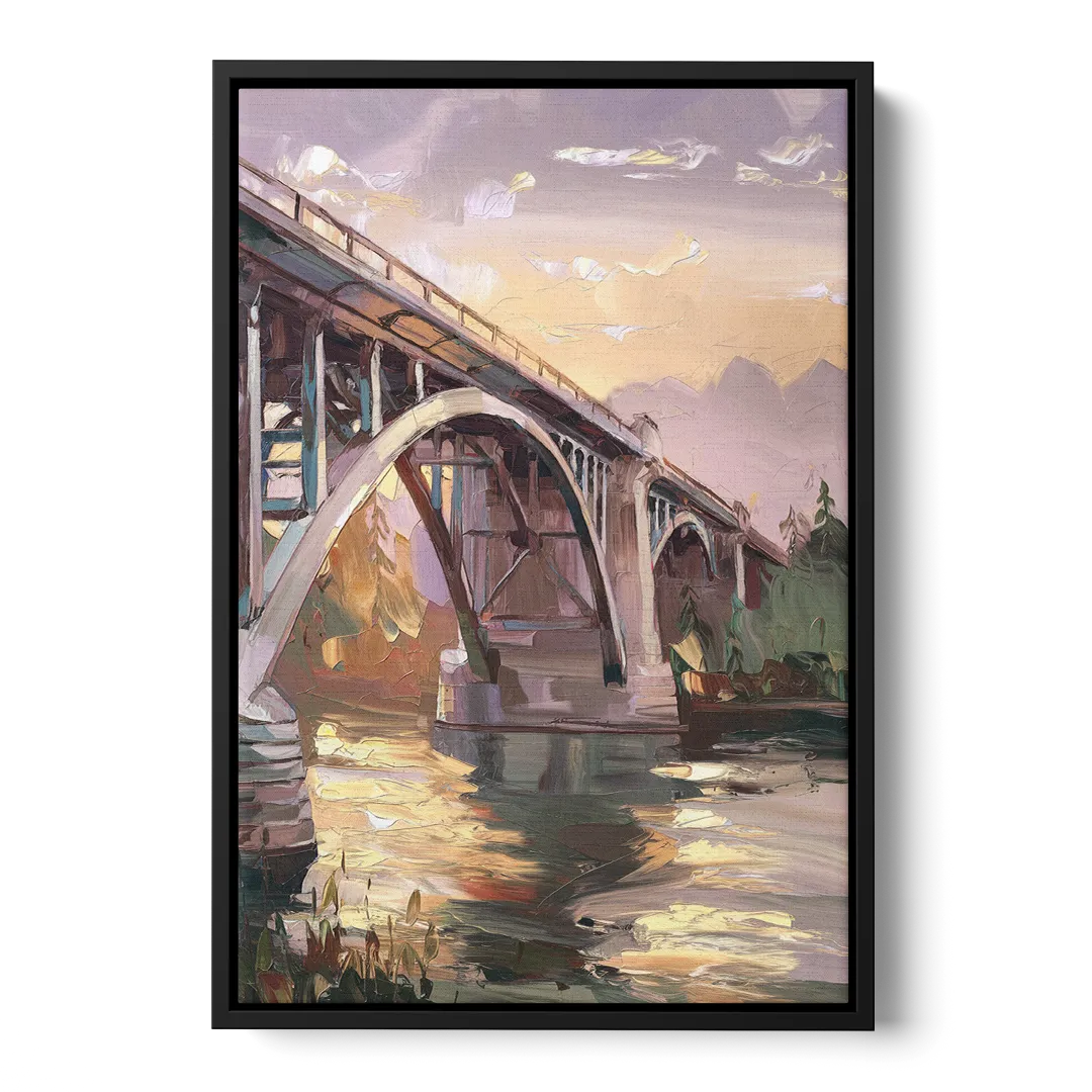 Spokane Historic Landmarks - Black Frame Canvas