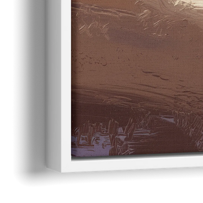 Naples Pier at Twilight - Close-Up White Frame Canvas