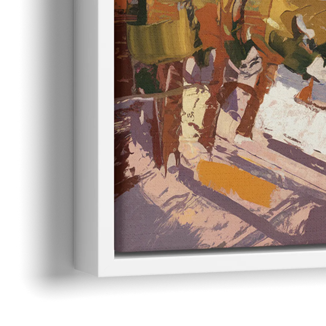 Scottsdale Spring Training Scene - Close-Up White Frame Canvas