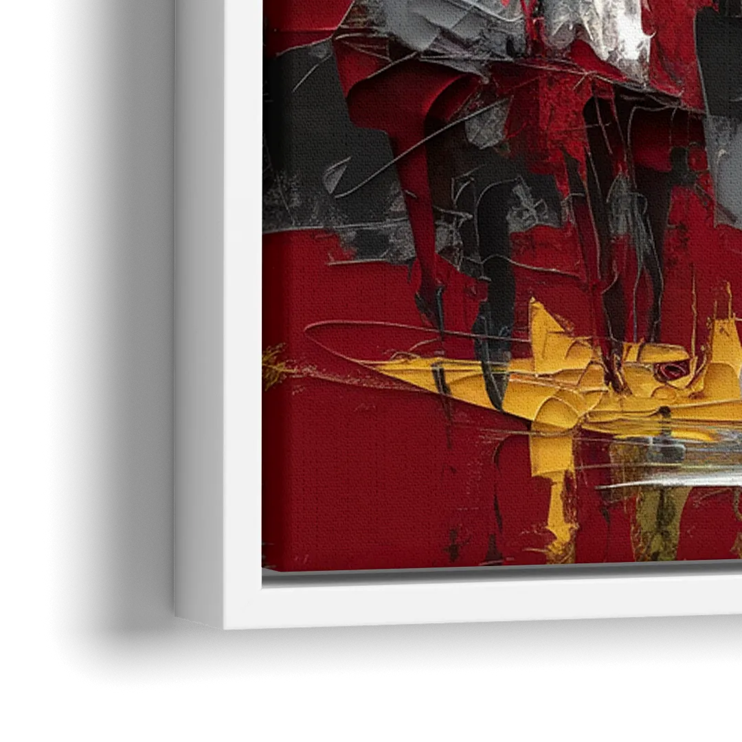 Kansas City Chiefs Fans Gathering - Close-Up White Frame Canvas