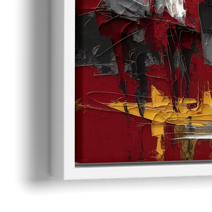 Kansas City Chiefs Fans Gathering - Close-Up White Frame Canvas