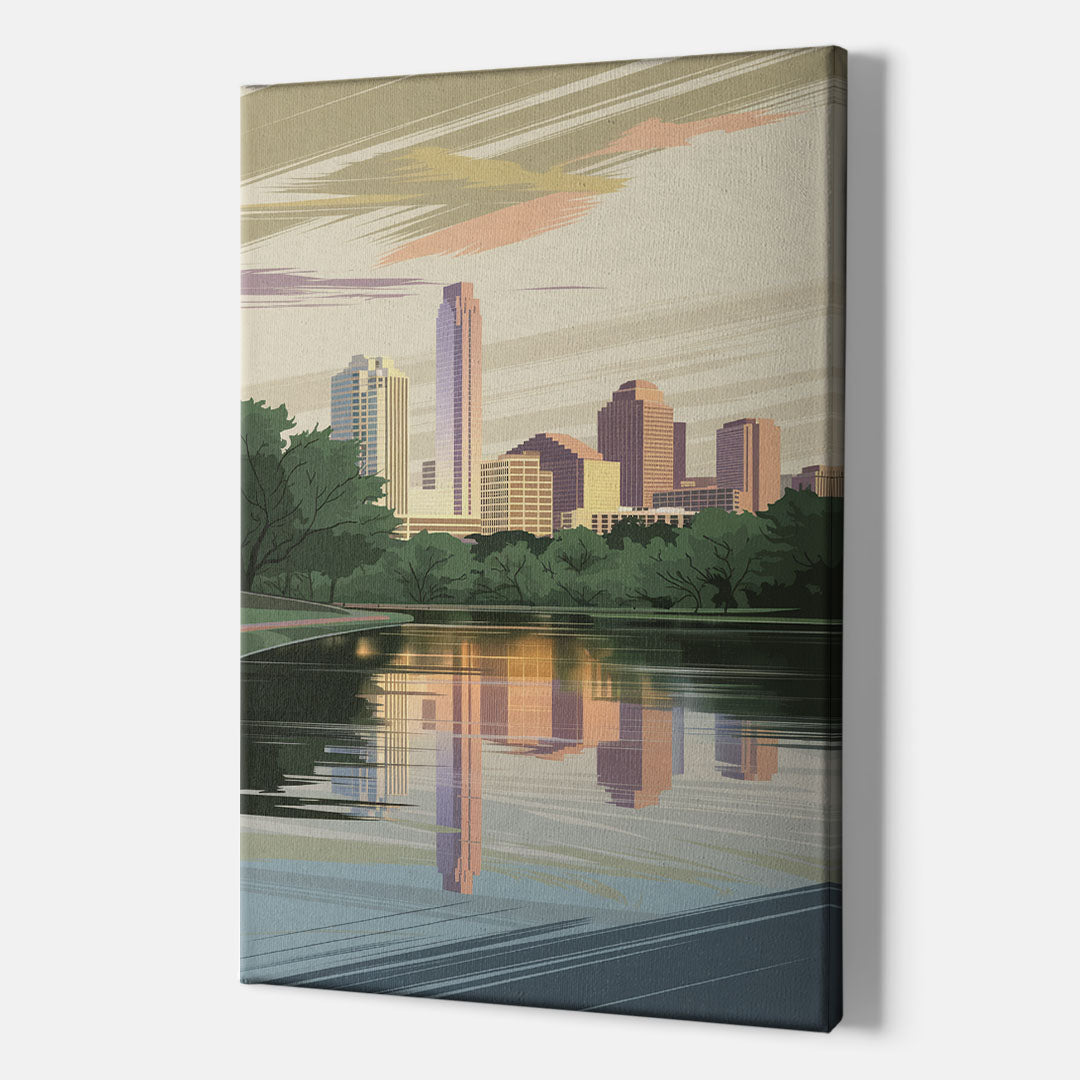 Austin Zilker Park Views - Canvas Wall Art Indoor