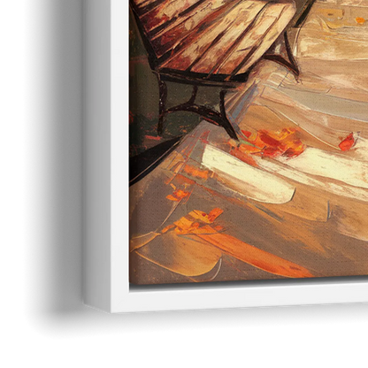 Park City Autumn Colors - Close-Up White Frame Canvas