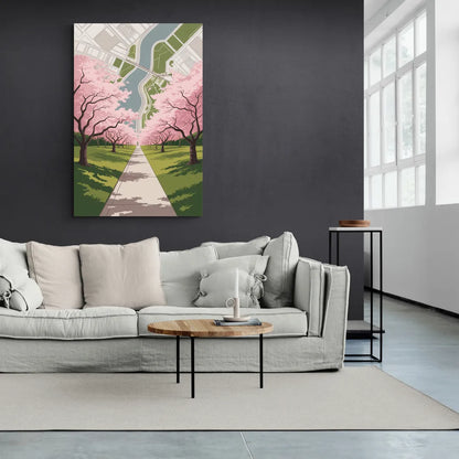 High Park Cherry Blossoms - Canvas Wall Art Living Room