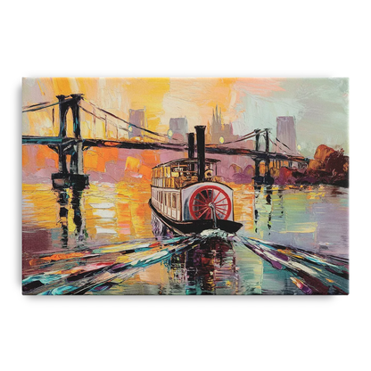 New Orleans Mississippi River Views - Canvas Wall Art