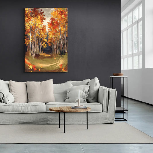 Aspen Quaking Leaves - Canvas Wall Art Living Room