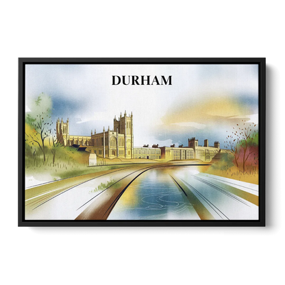 Durham Cultural Landmarks - Black Frame Canvas