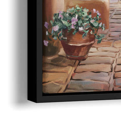 Albuquerque Old Town Charm - Close-Up Black Frame Canvas