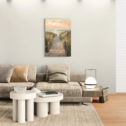 Seaside Coastal Path - Canvas Wall Art Living Room