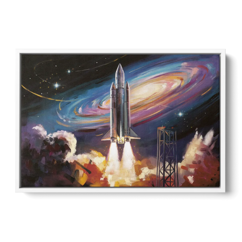 Huntsville Space Center Tribute - White Frame Canvas
