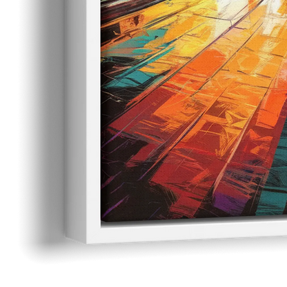 Joseph City Lights - Close-Up White Frame Canvas