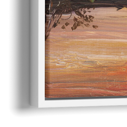 Baton Rouge Skyline Sunset - Close-Up White Frame Canvas