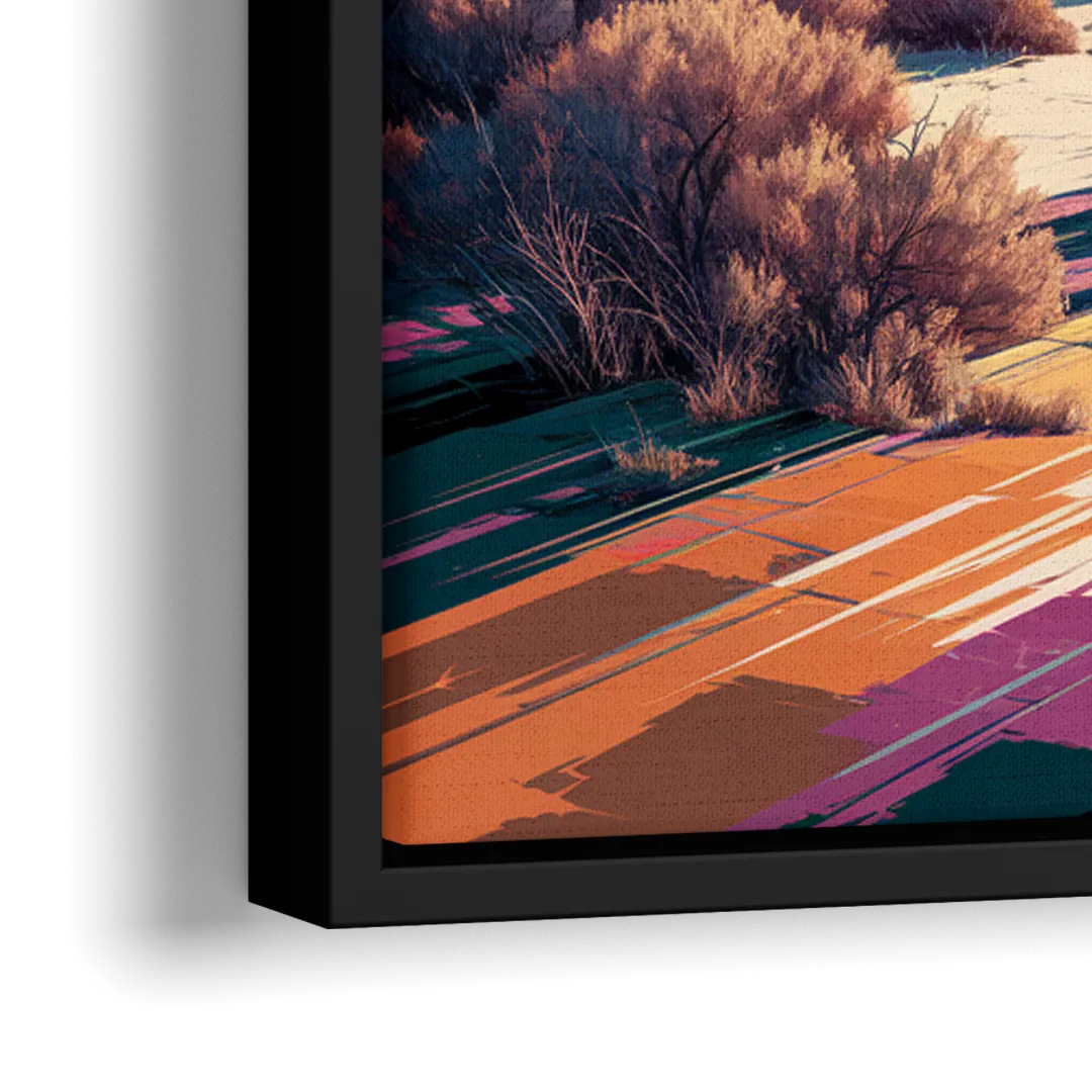 Chandler Desert Sunset - Close-Up Black Frame Canvas