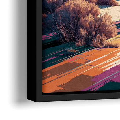 Chandler Desert Sunset - Close-Up Black Frame Canvas