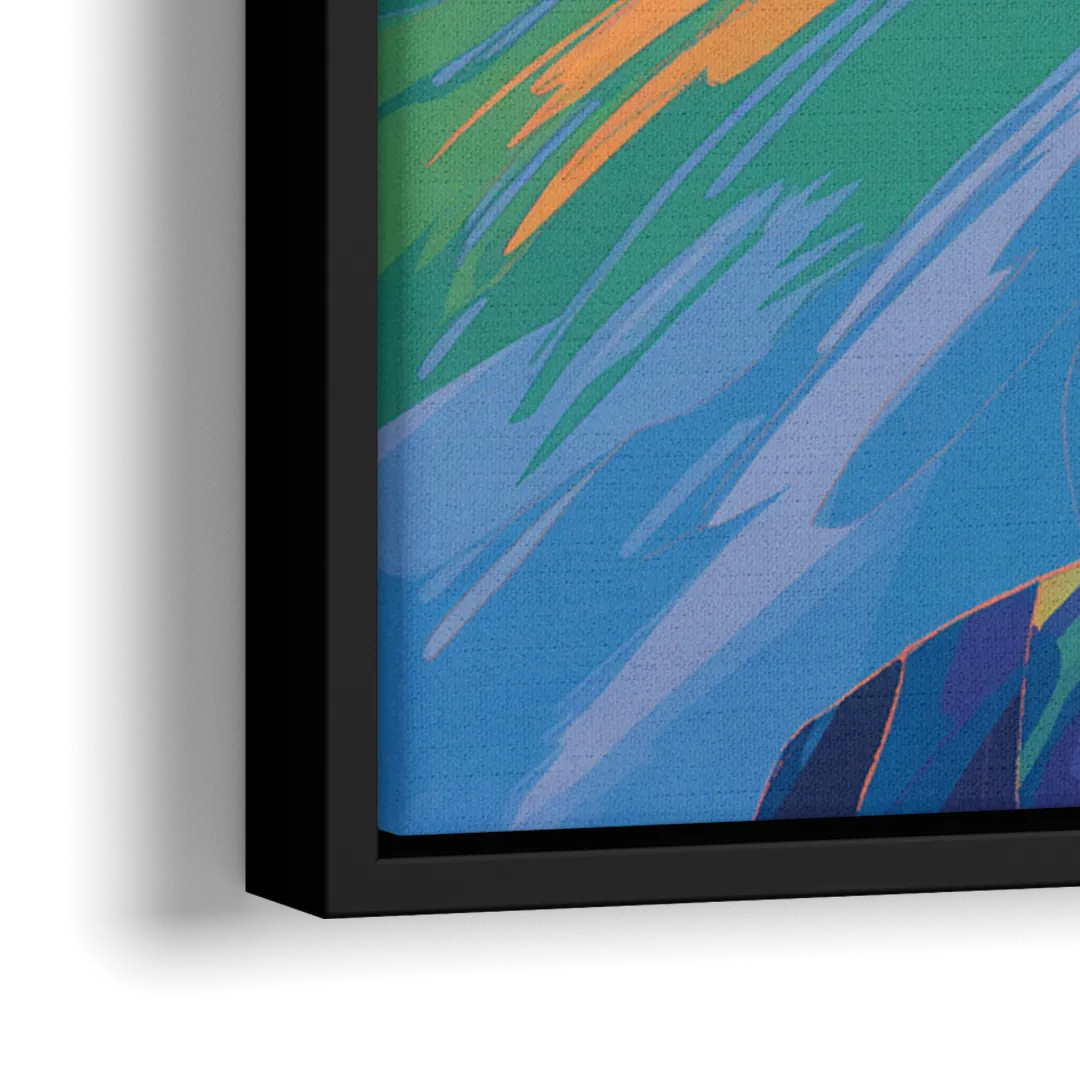 Tofino Coastline - Close-Up Black Frame Canvas