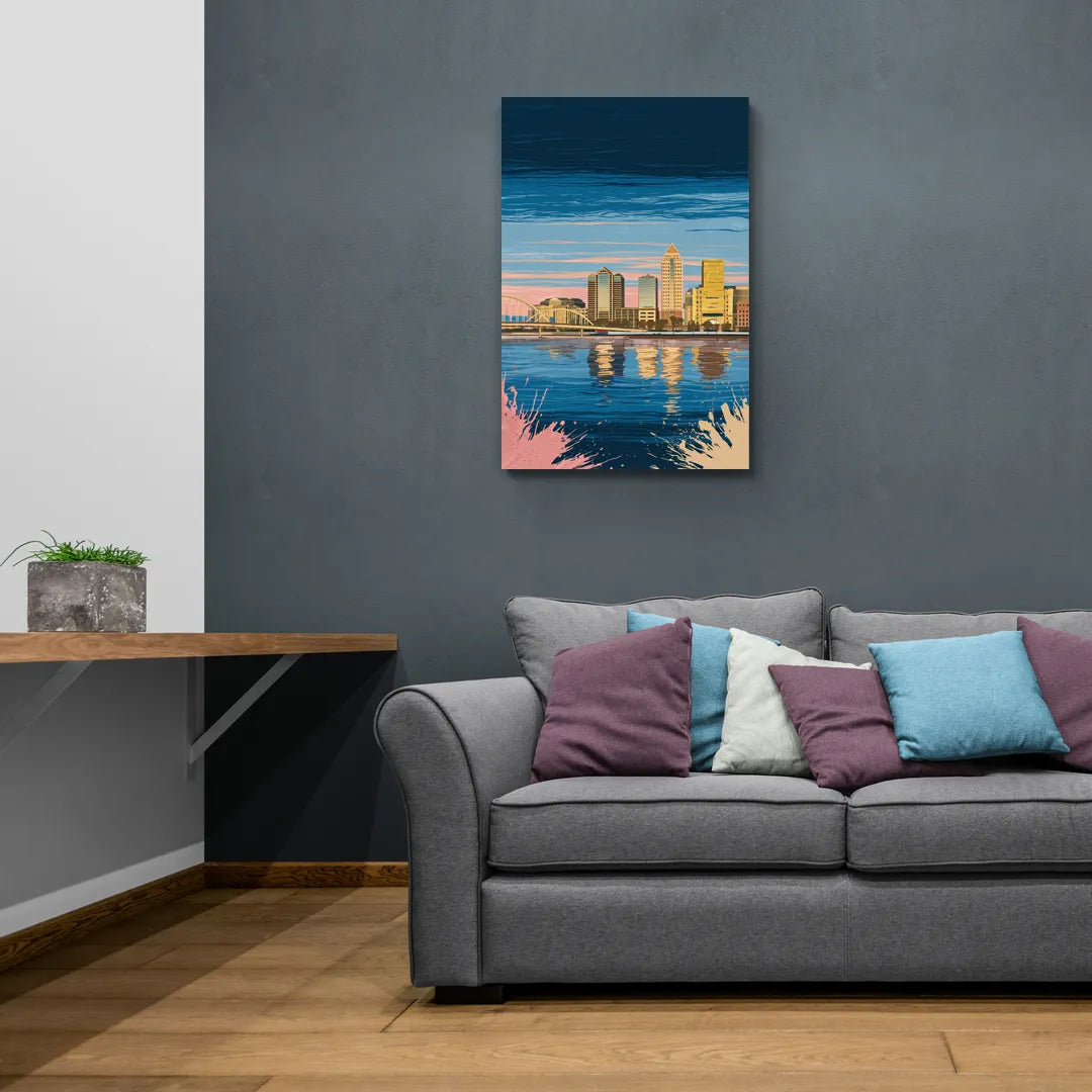 Milwaukee Wisconsin Charm - Canvas Wall Art Living Room