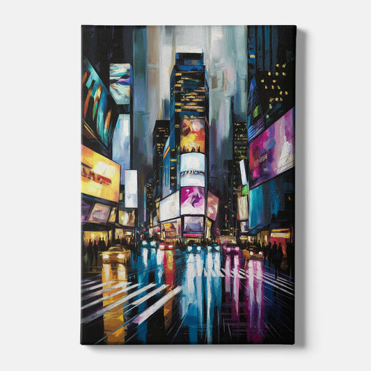 New York City Times Square Lights - Canvas Wall Art