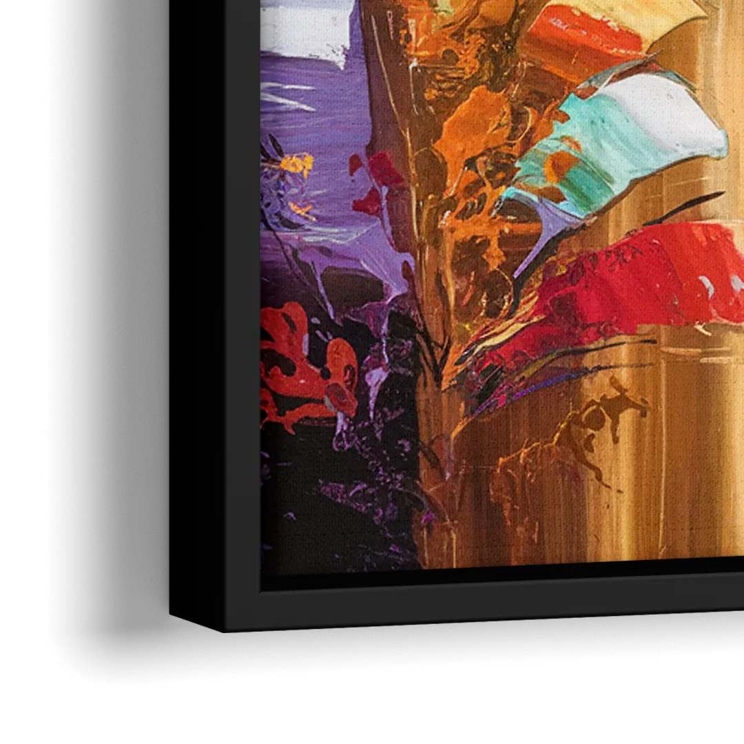 Grand Rapids Artistic City Vibes - Close-Up Black Frame Canvas