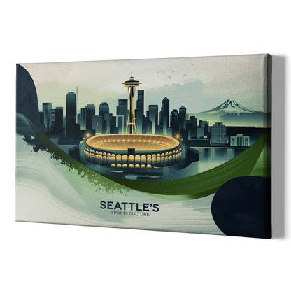 Seattle Sports Fans Unite - Canvas Print Art Sides