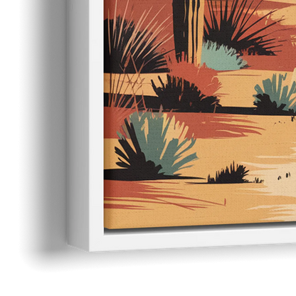 Phoenix Scenic Desert Beauty - Close-Up White Frame Canvas