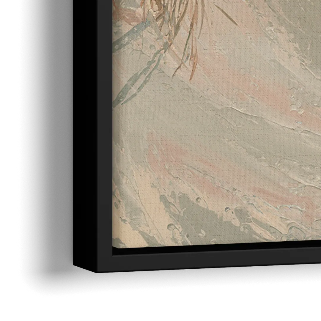 Cape May Coastal Serenity - Close-Up Black Frame Canvas