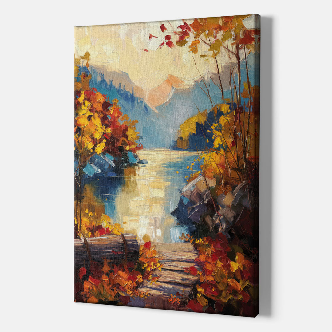 Bar Harbor Fall Foliage Views - Canvas Wall Art Indoor