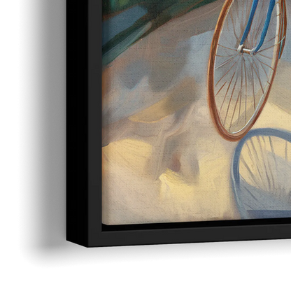 Mackinac Island Bicycle Path - Close-Up Black Frame Canvas