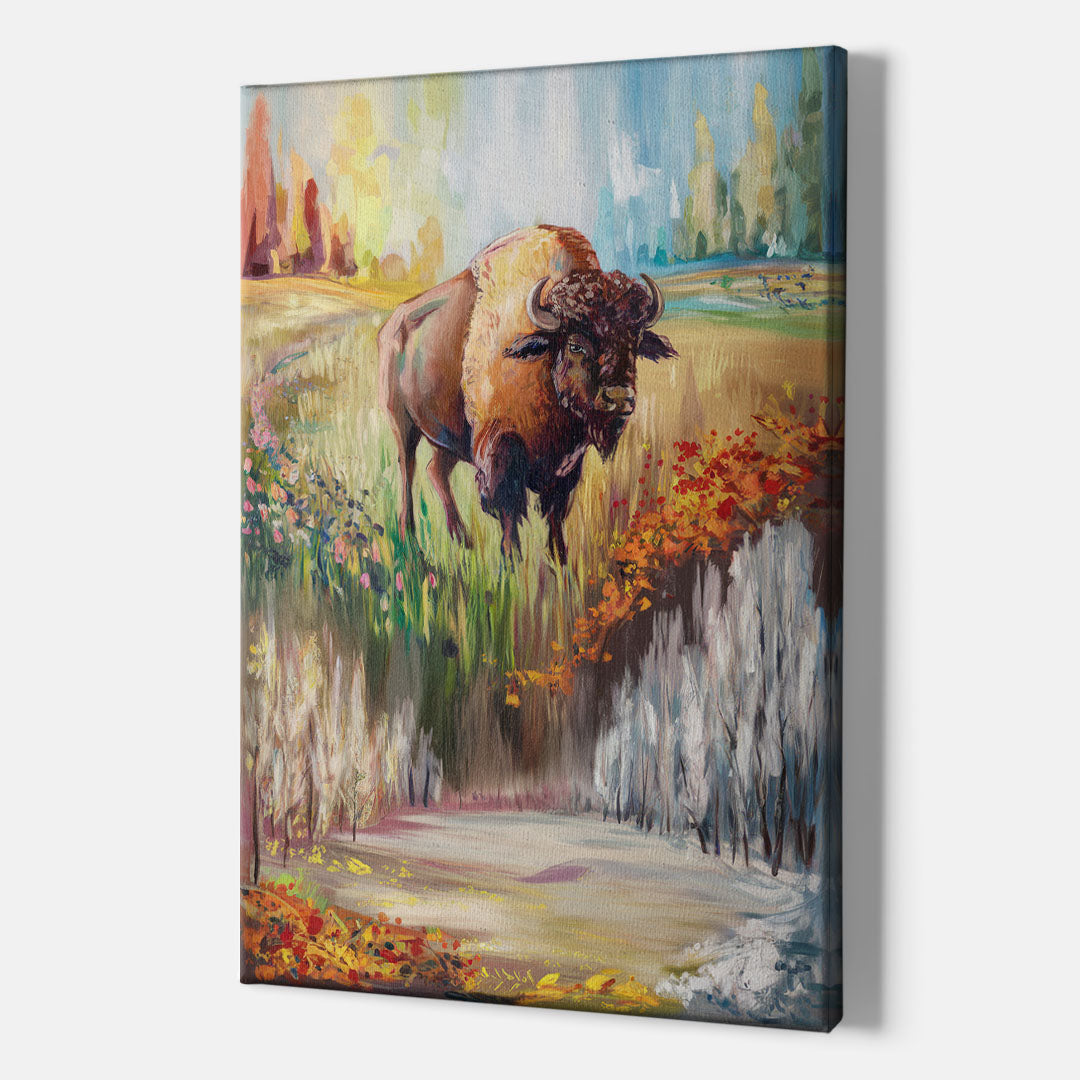 Buffalo All Seasons Beauty - Canvas Wall Art Indoor