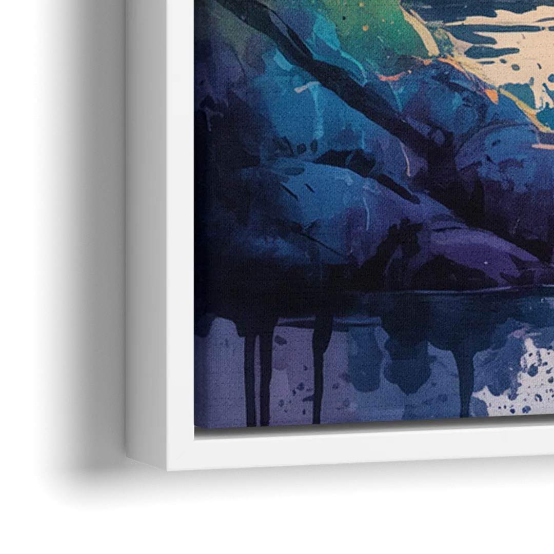 Vancouver Island Mist - Close-Up White Frame Canvas
