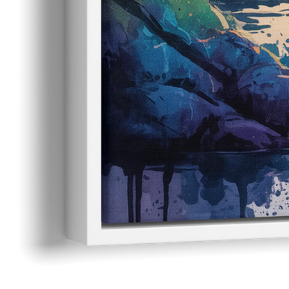 Vancouver Island Mist - Close-Up White Frame Canvas