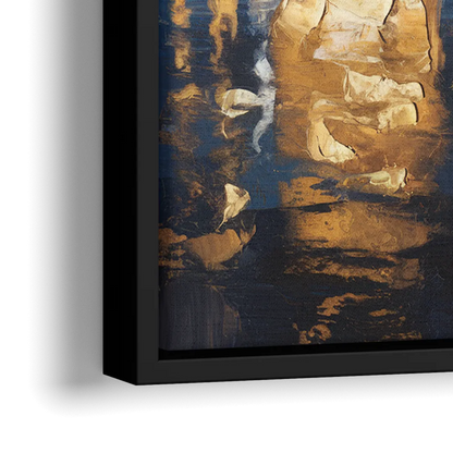 Arlington Night Lights - Close-Up Black Frame Canvas