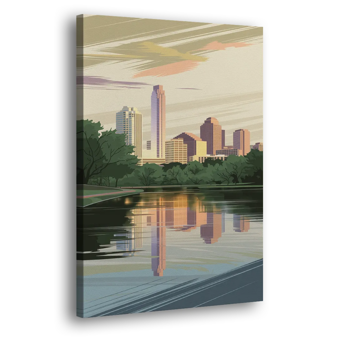 Austin Zilker Park Views - Canvas Print Art Sides