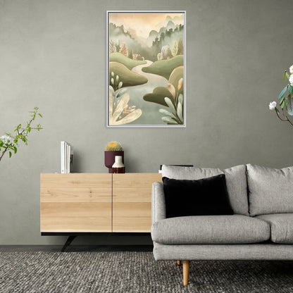Boise Nature Escape Wilderness - Living Room White Frame Canvas