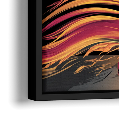 Miami Heat Basketball - Close-Up Black Frame Canvas