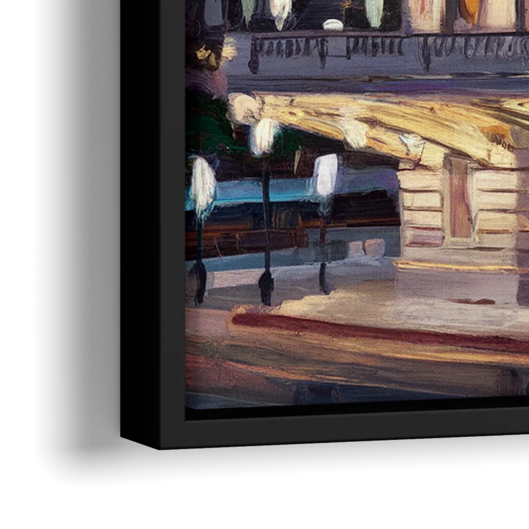 Kansas City Union Station - Close-Up Black Frame Canvas