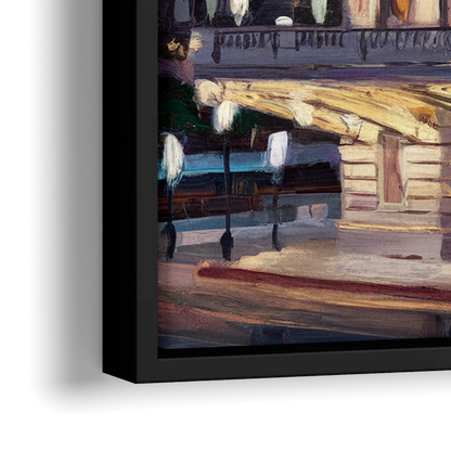 Kansas City Union Station - Close-Up Black Frame Canvas
