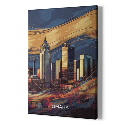 Omaha Urban Aesthetic - Canvas Print Art Sides