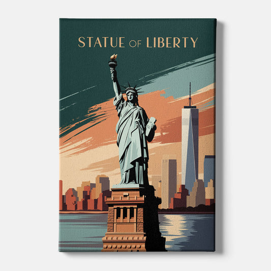 New York City Statue of Liberty - Canvas Wall Art