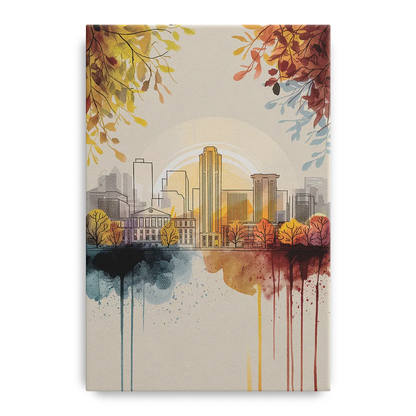 Buffalo Skyline in Autumn - Canvas Wall Art