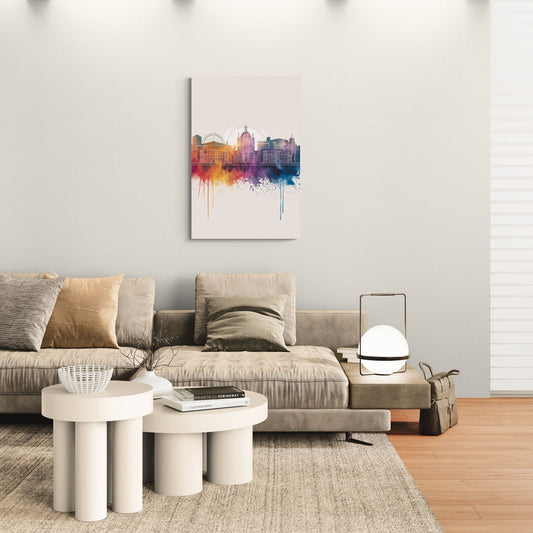 Providence Skyline at Sunset - Canvas Wall Art Living Room
