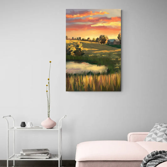 Tulsa Golden Hour - Canvas Wall Art Living Room