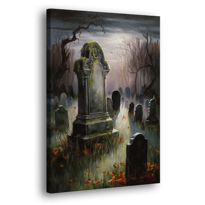 Tombstone Eerie Twilight - Canvas Print Art Sides