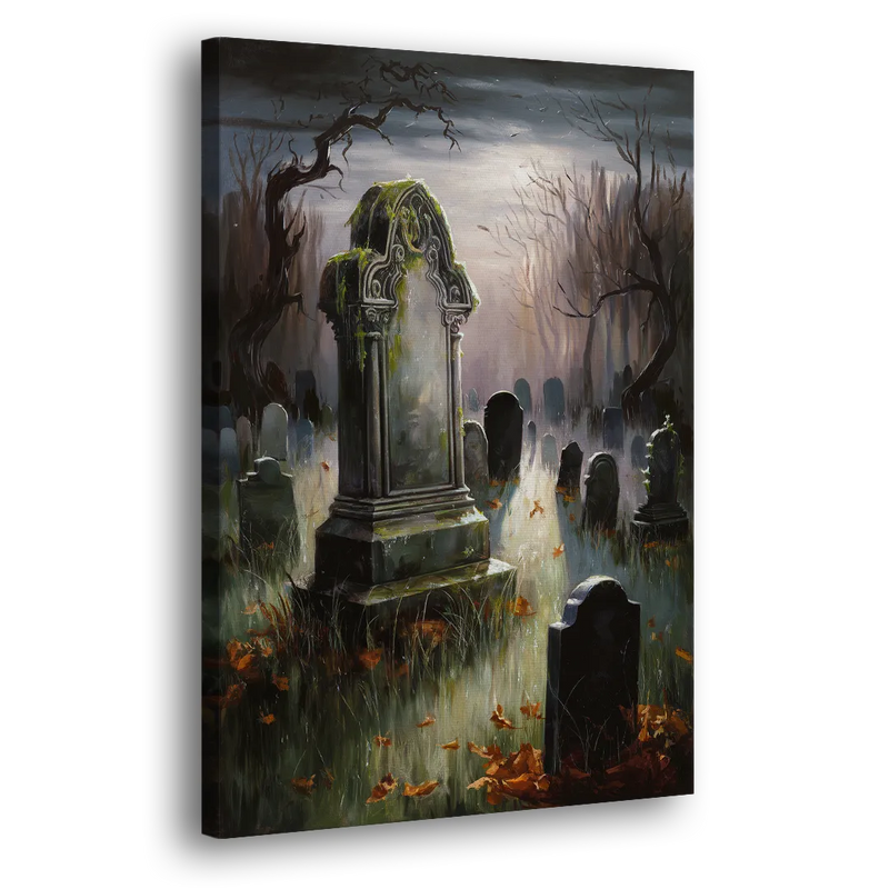 Tombstone Eerie Twilight - Canvas Print Art Sides