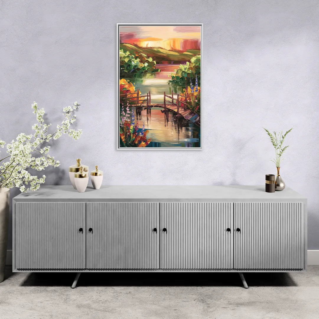 Irvine Scenic Beauty - Living Room White Frame Canvas