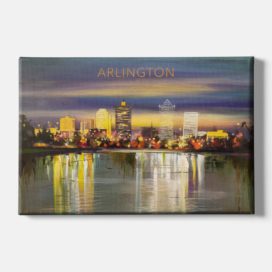 Arlington Cityscape Reflection - Canvas Wall Art